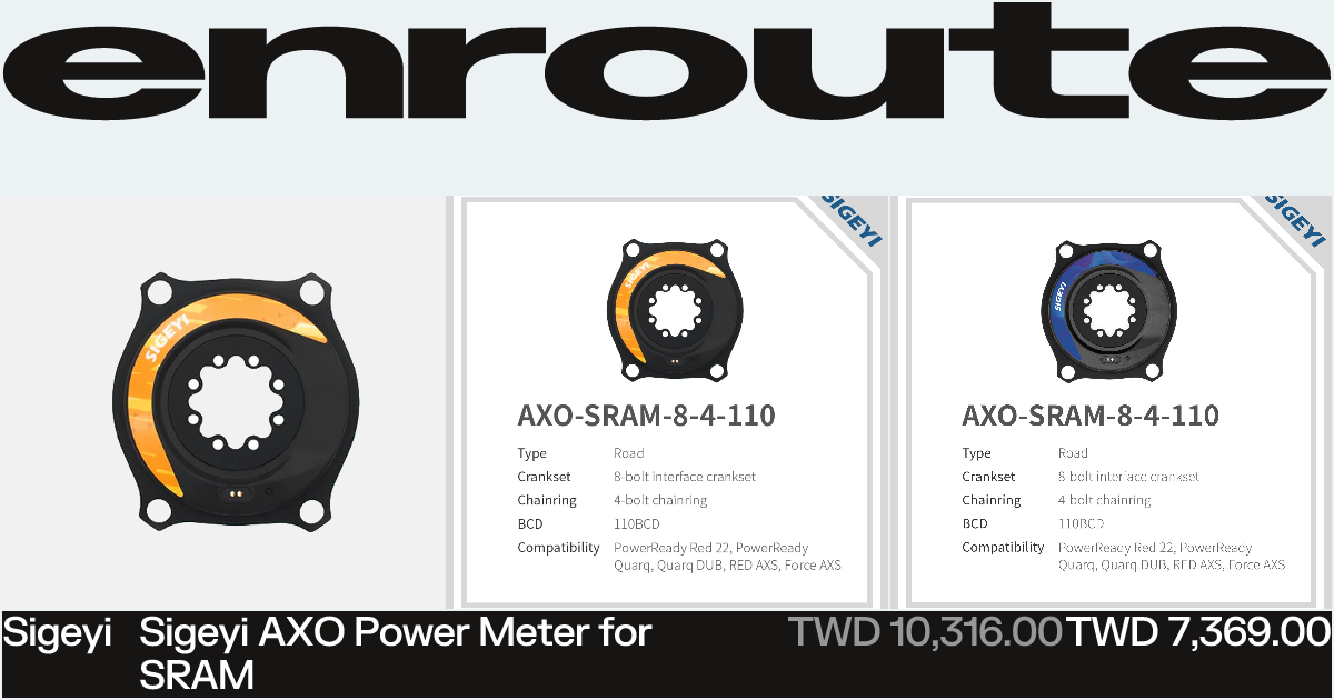Sigeyi AXO Power Meter for SRAM | ENROUTE.CC