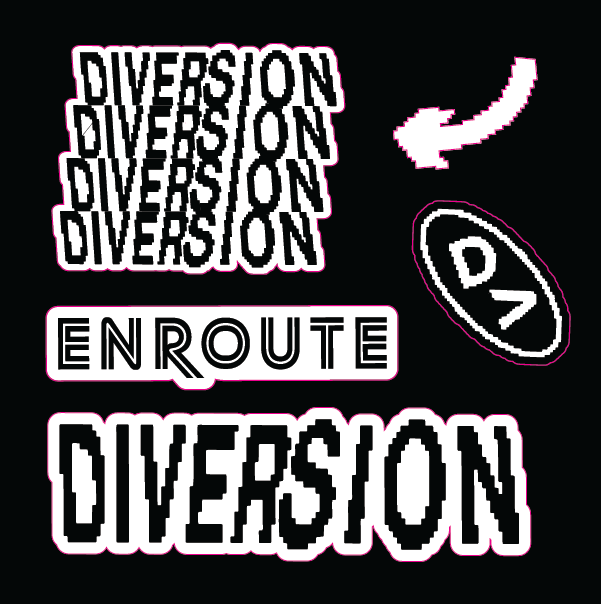 Diversion Sticker Pack - Black/White