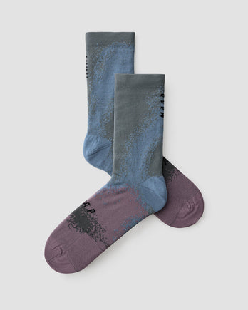 Blurred Out Sock - Blue Mix