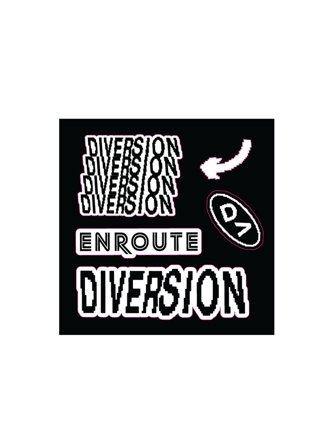 Diversion Sticker Pack - Black/White