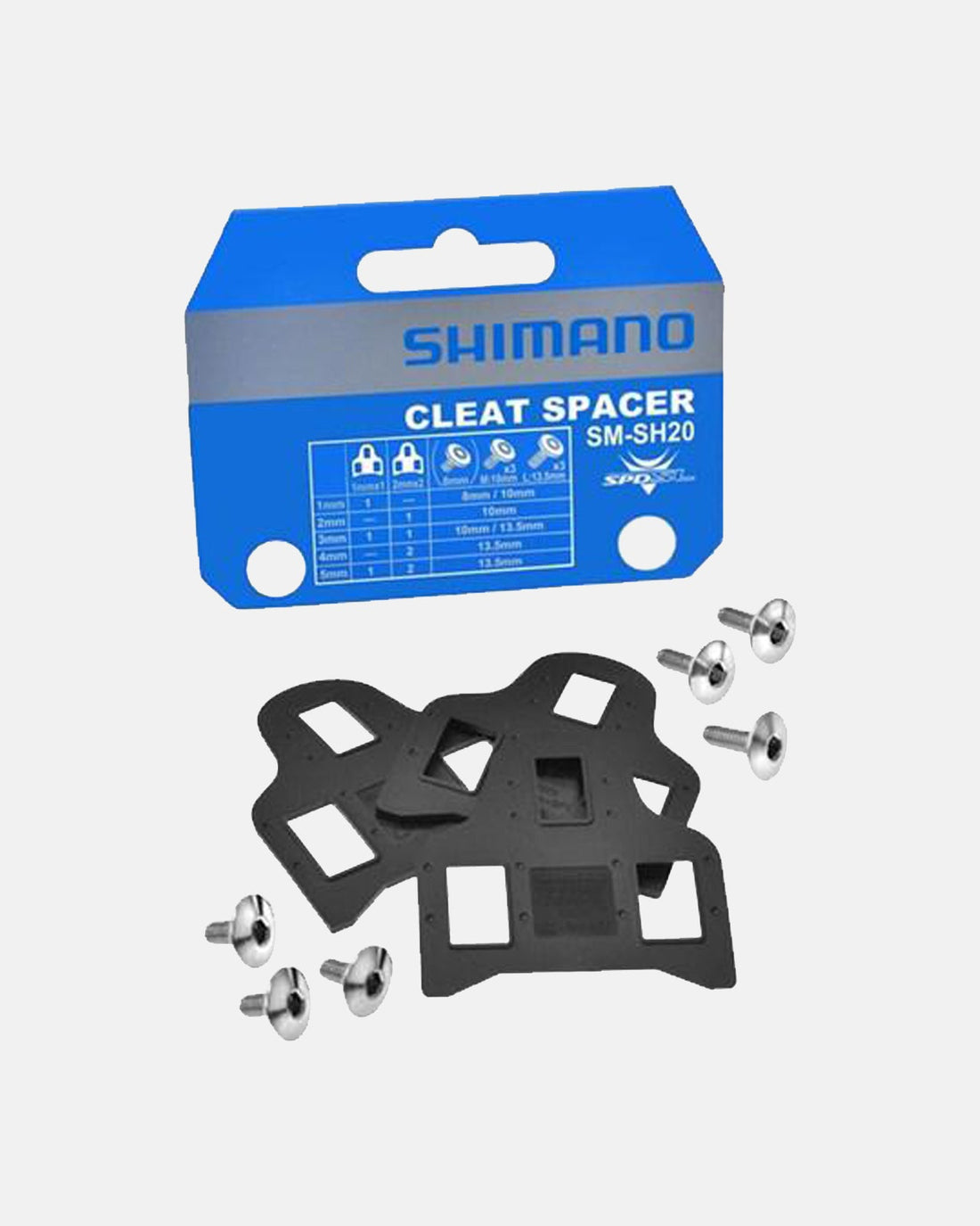 Shimano Cleat Spacer SM-SH20 set 1x1mm, 2x2mm - Shimano