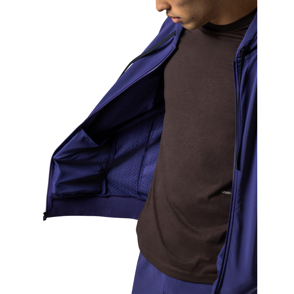 Sweat à capuche zippé Training - Bleu profond