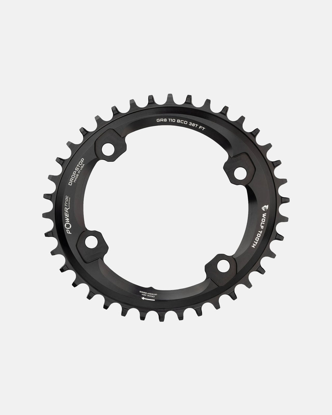 Wolf Tooth Components Elliptical, Chainring 42T - Black - Wolftooth