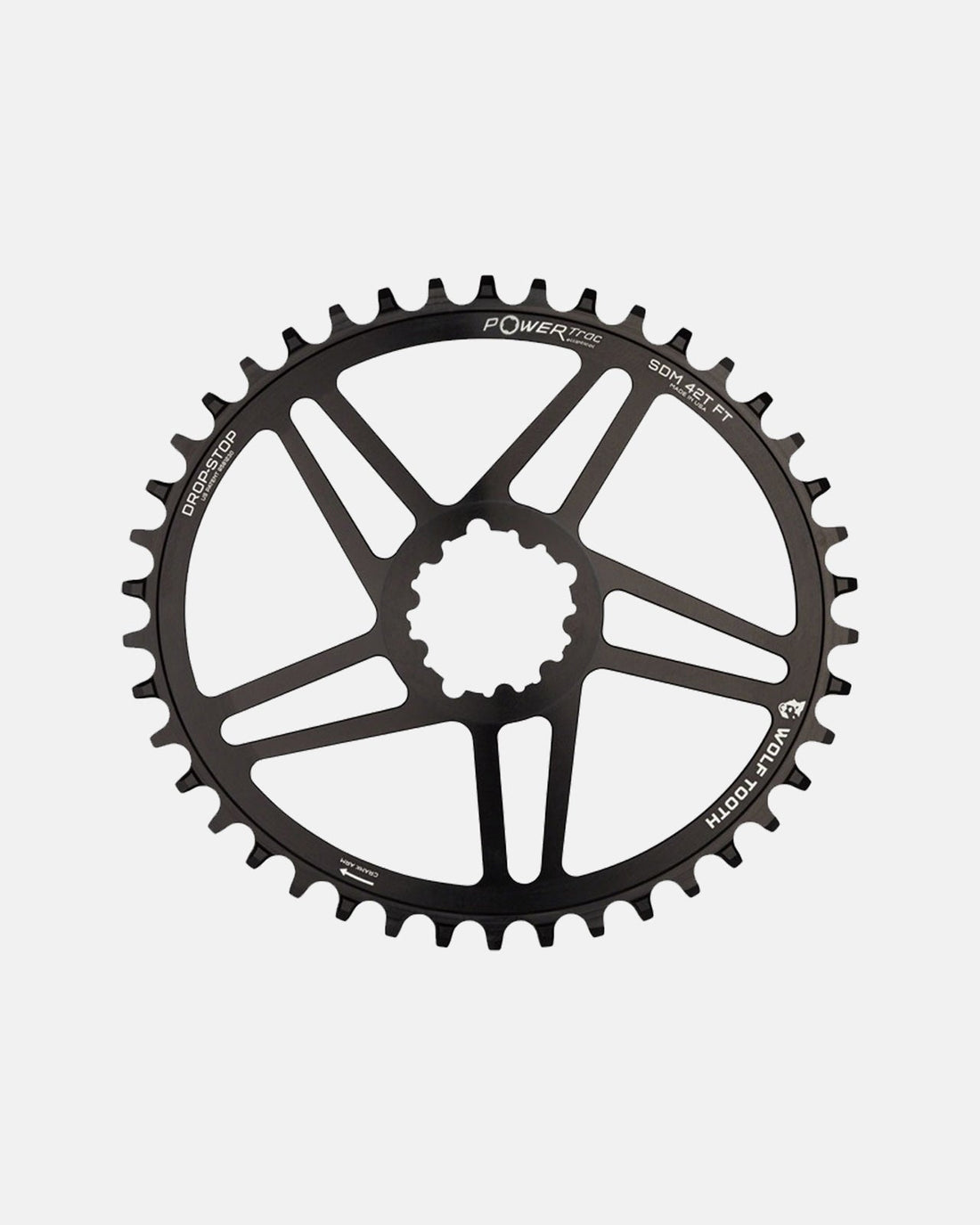 Wolf Tooth Components Sram DM Elliptical Flat Top Cross Ring - 38T - Wolftooth
