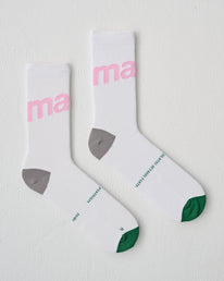 Training Sock - White-Orchid